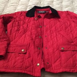 Red quilted American Living Jacket Large